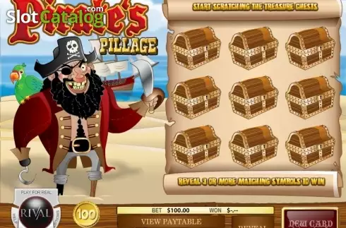 Скрин4. Pirate's Pillage Scratch and Win слот