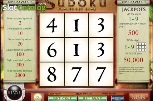 Скрин2. Sudoku Box Game слот