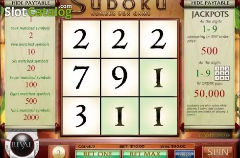 Скрин4. Sudoku Box Game слот