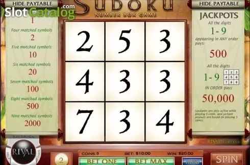 Скрин5. Sudoku Box Game слот