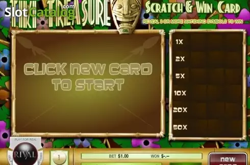 Скрин2. Tiki Treasure Scratch and Win слот