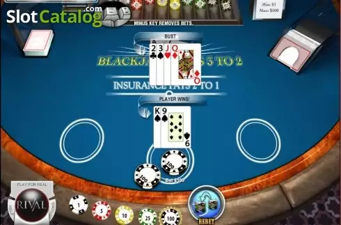 Скрин3. Blackjack (Rival) слот
