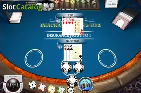 Скрин4. Blackjack (Rival) слот