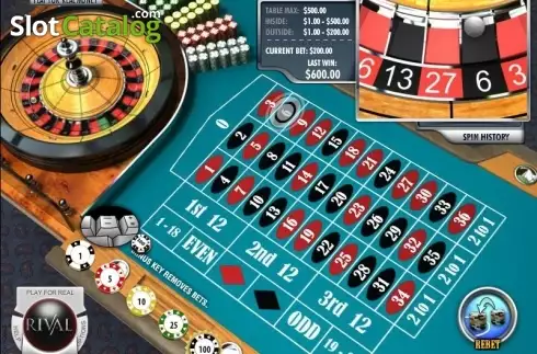 Скрин3. European Roulette (Rival) слот