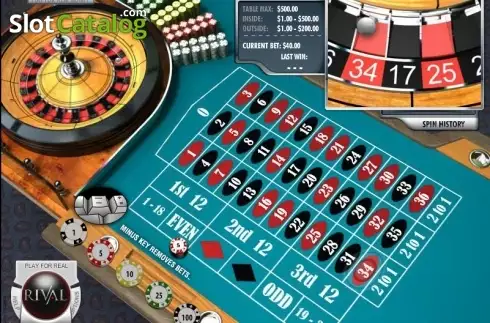 Скрин4. European Roulette (Rival) слот
