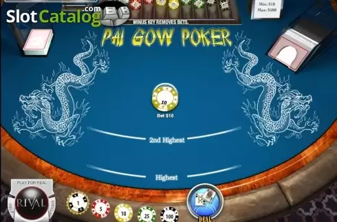 Скрин2. Pai Gow Poker (Rival) слот
