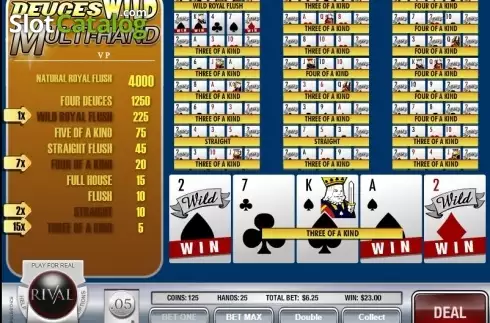 Скрин4. Deuces Wild MH (Rival) слот