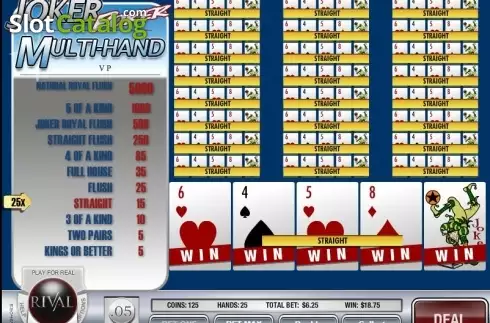 Скрин6. Joker Poker (Rival) слот