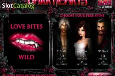 Скрин2. Dark Hearts слот