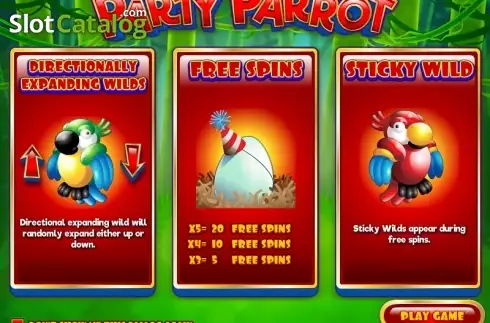 Скрин2. Party Parrot слот