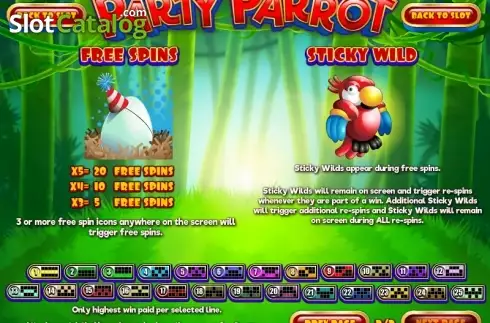 Скрин9. Party Parrot слот