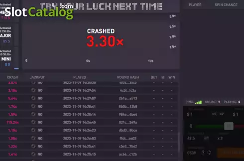 Скрин2. Crash (Rocketpot Originals) слот