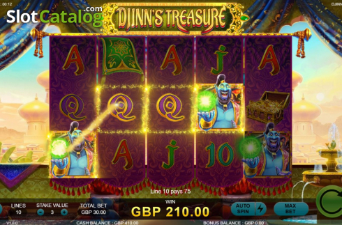 Скрин4. Djinns Treasure слот