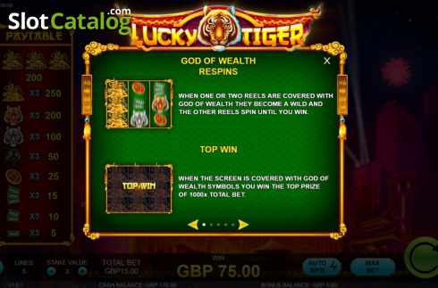 Скрин6. Lucky Tiger (Rocksalt Interactive) слот