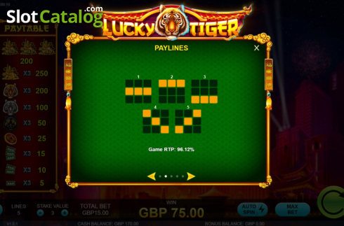 Скрин7. Lucky Tiger (Rocksalt Interactive) слот
