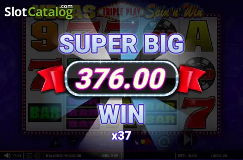 Скрин3. Vegas Triple Pay Spin 'n' Win (Rogue) слот