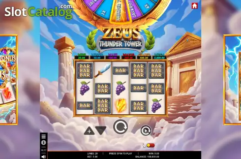Скрин2. Zeus Thunder Tower слот
