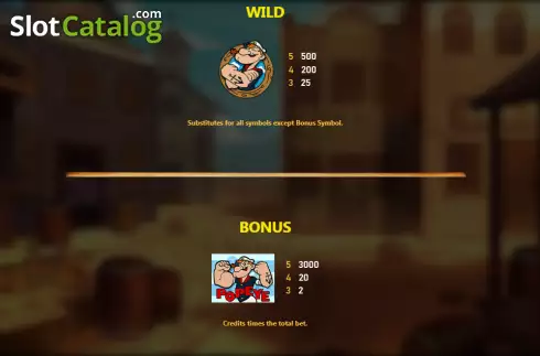 Скрин7. Popeye (Royal Slot Gaming) слот