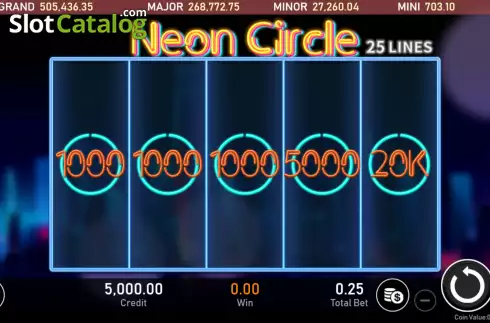 Скрин2. Neon Circle слот