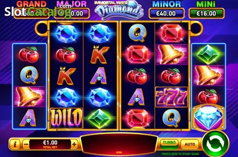 Скрин3. Immortal Ways Diamonds слот