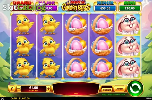 Скрин3. J Mania Golden Eggs слот