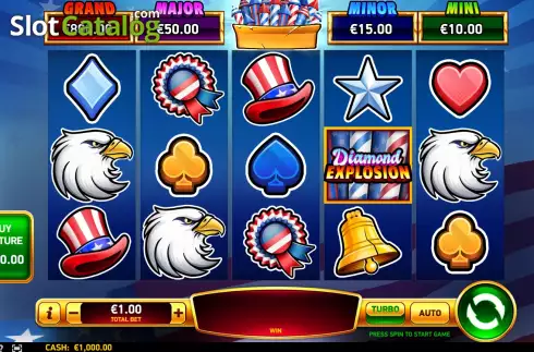 Скрин2. Diamond Explosion Patriots слот