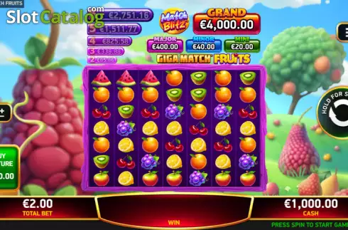Скрин2. Giga Match Fruits слот