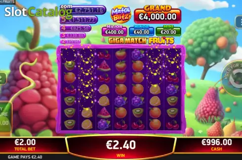 Скрин3. Giga Match Fruits слот