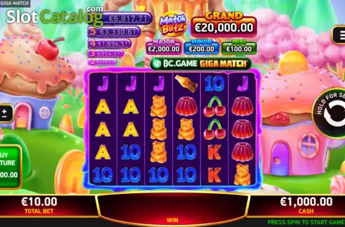 Скрин2. BC.Game Giga Match слот