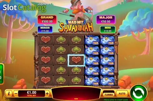 Скрин2. Mad Hit Savannah слот