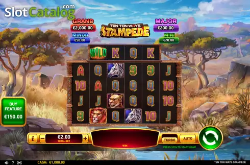 Скрин2. Ten Ton Ways Stampede слот
