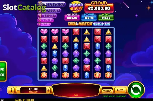 Скрин2. Giga Match Gems слот