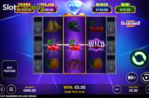 Скрин3. Mad Hit Diamonds Deluxe слот
