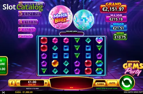 Скрин2. Giga Match Gems Party слот