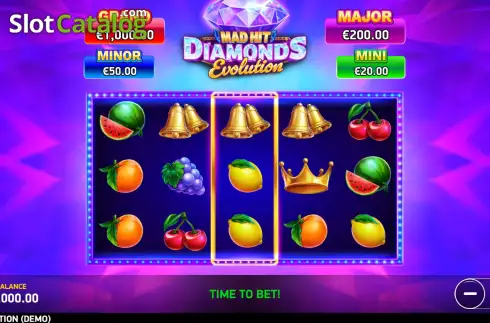 Скрин2. Mad Hit Diamonds Evolution слот