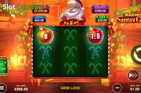 Скрин2. Mad Hit Santa's Gold слот