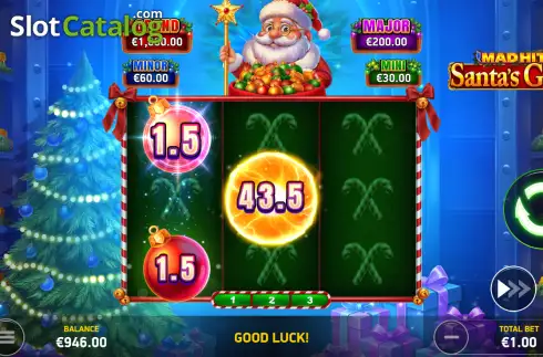 Скрин3. Mad Hit Santa's Gold слот