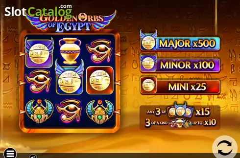 Скрин2. Golden Orbs of Egypt слот