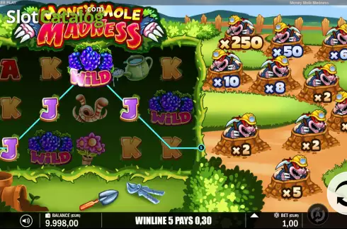 Скрин3. Money Mole Madness слот