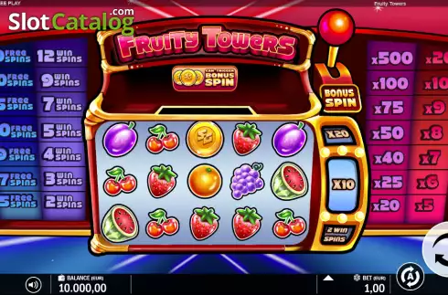 Скрин2. Fruity Towers слот