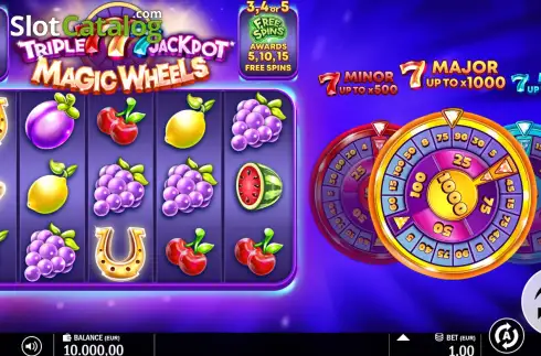 Скрин2. Triple 777 Jackpot Magic Wheels слот