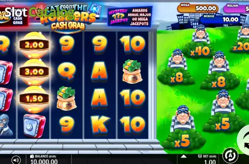 Скрин2. Catch the Robbers Cash Grab слот
