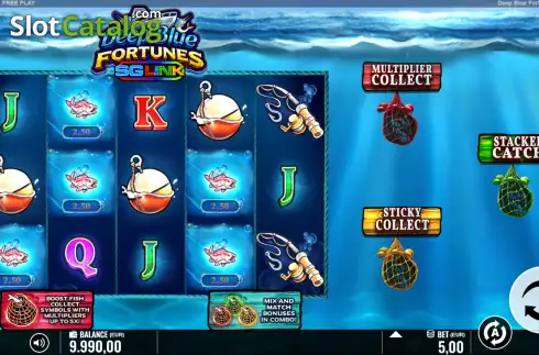 Скрин2. Deep Blue Fortunes слот