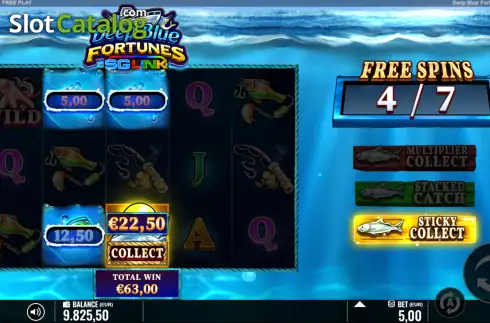 Скрин3. Deep Blue Fortunes слот
