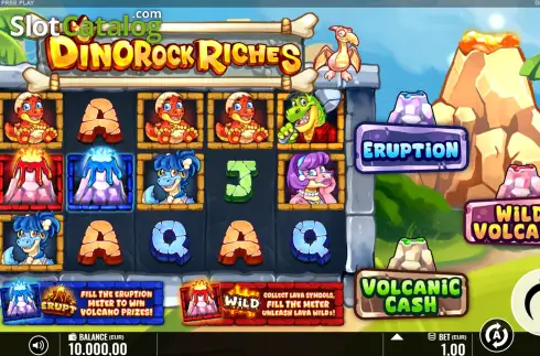 Скрин2. Dinorock Riches слот