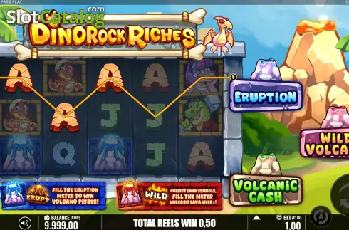 Скрин3. Dinorock Riches слот