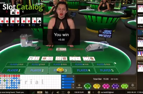 Скрин5. Pok Deng (SA Gaming) слот