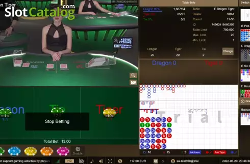 Скрин4. Dragon Tiger (SA Gaming) слот