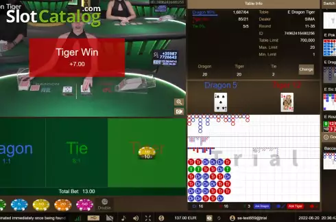 Скрин6. Dragon Tiger (SA Gaming) слот
