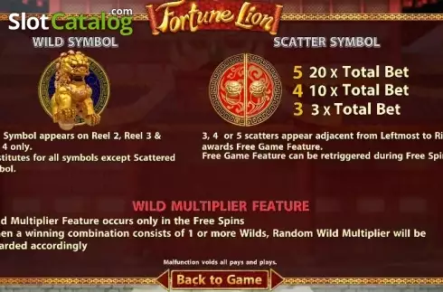 Скрин6. Fortune Lion (SimplePlay) слот